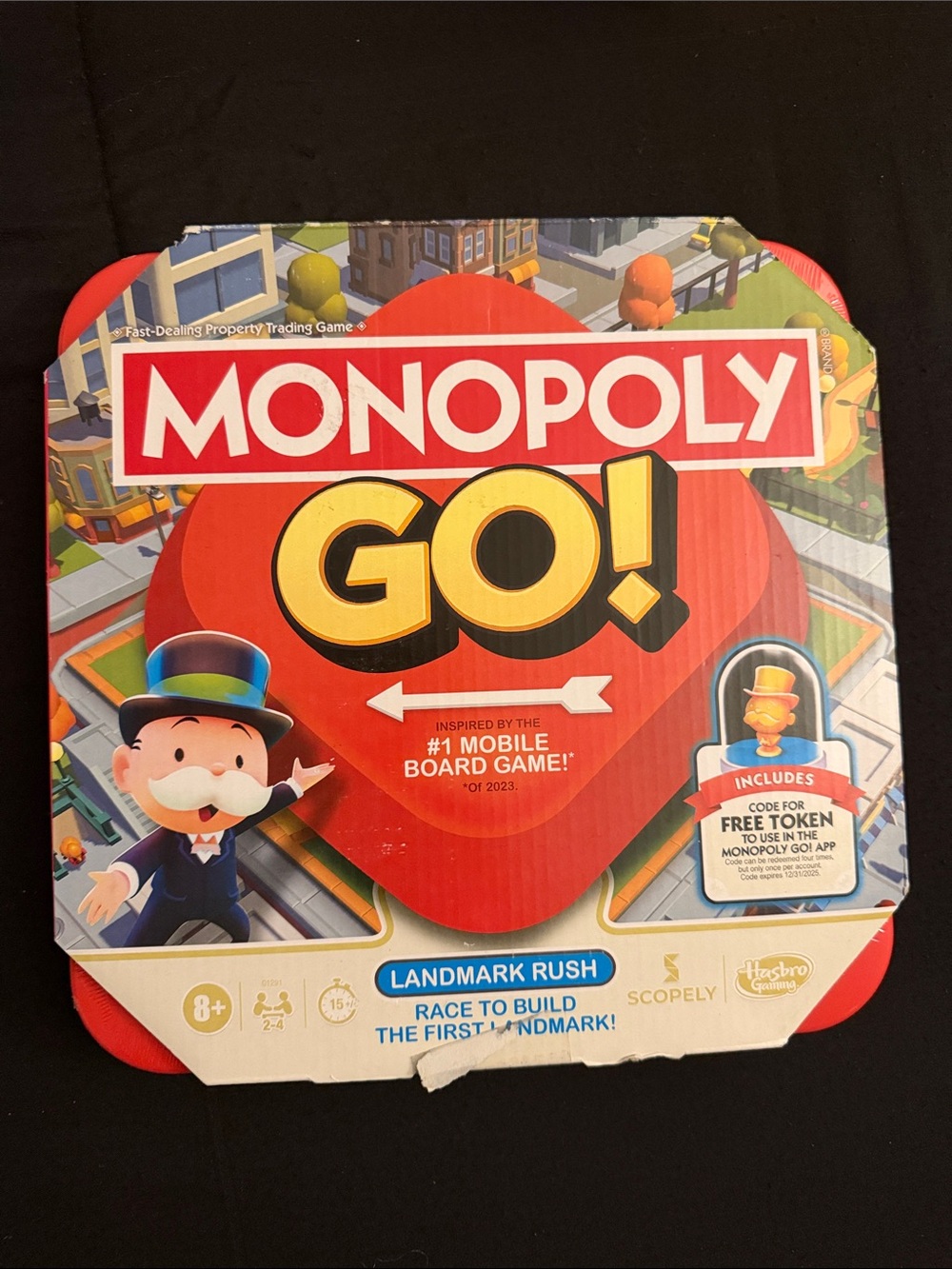🎊GIVVY🎊Hasbro MONOPOLY GO! Board Game - Red & Yellow